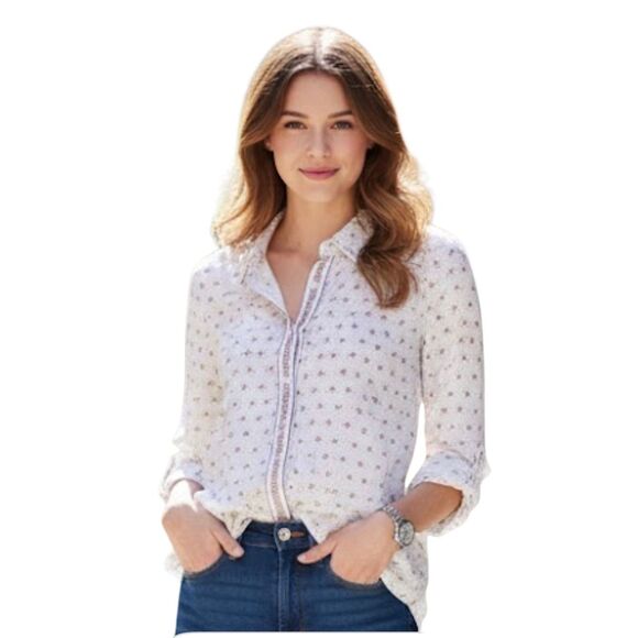 MAX STUDIO button down long sleeve shirt size M - Picture 1 of 11